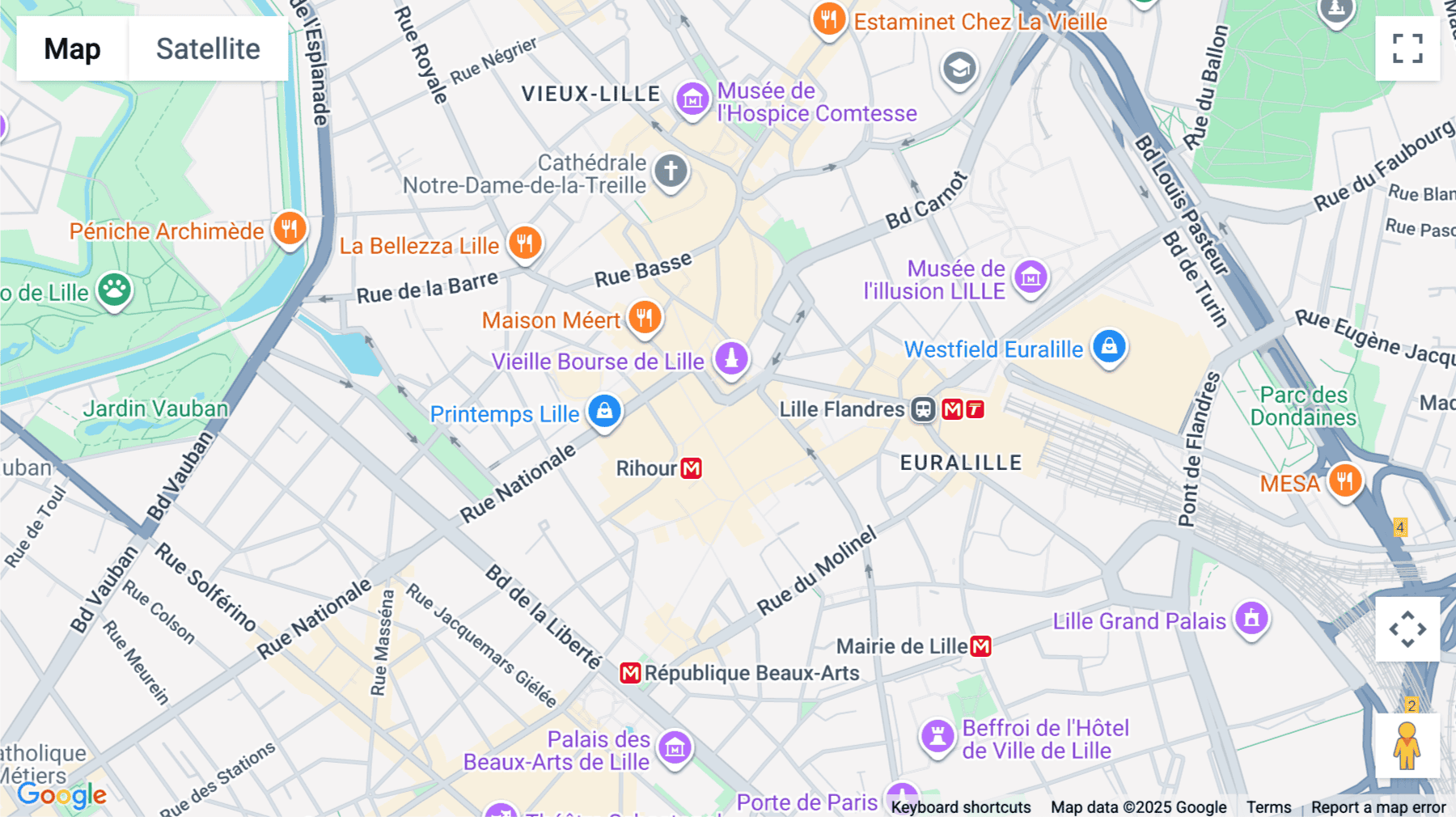 Click for interative map of 16, place du Général de Gaulle, Lille