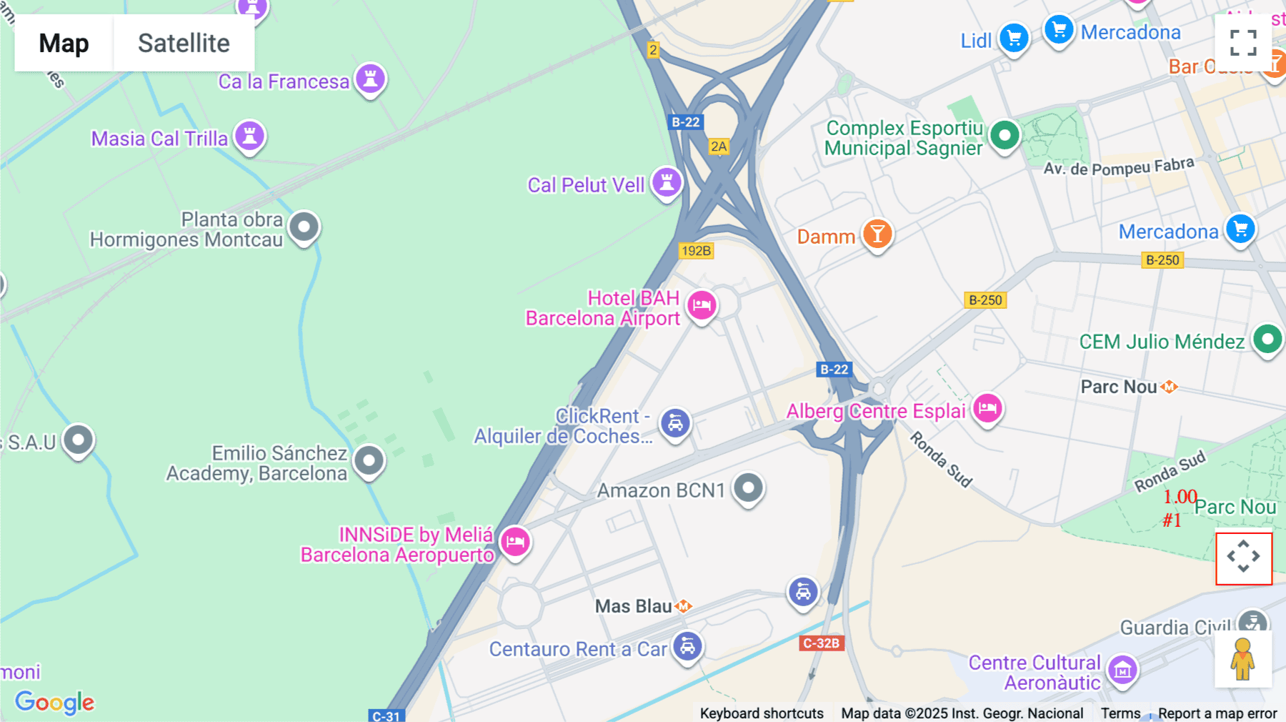 Click for interative map of Carrer d'Osona, 2, El Prat de Llobregat, Mas Blau Centre, Barcelona