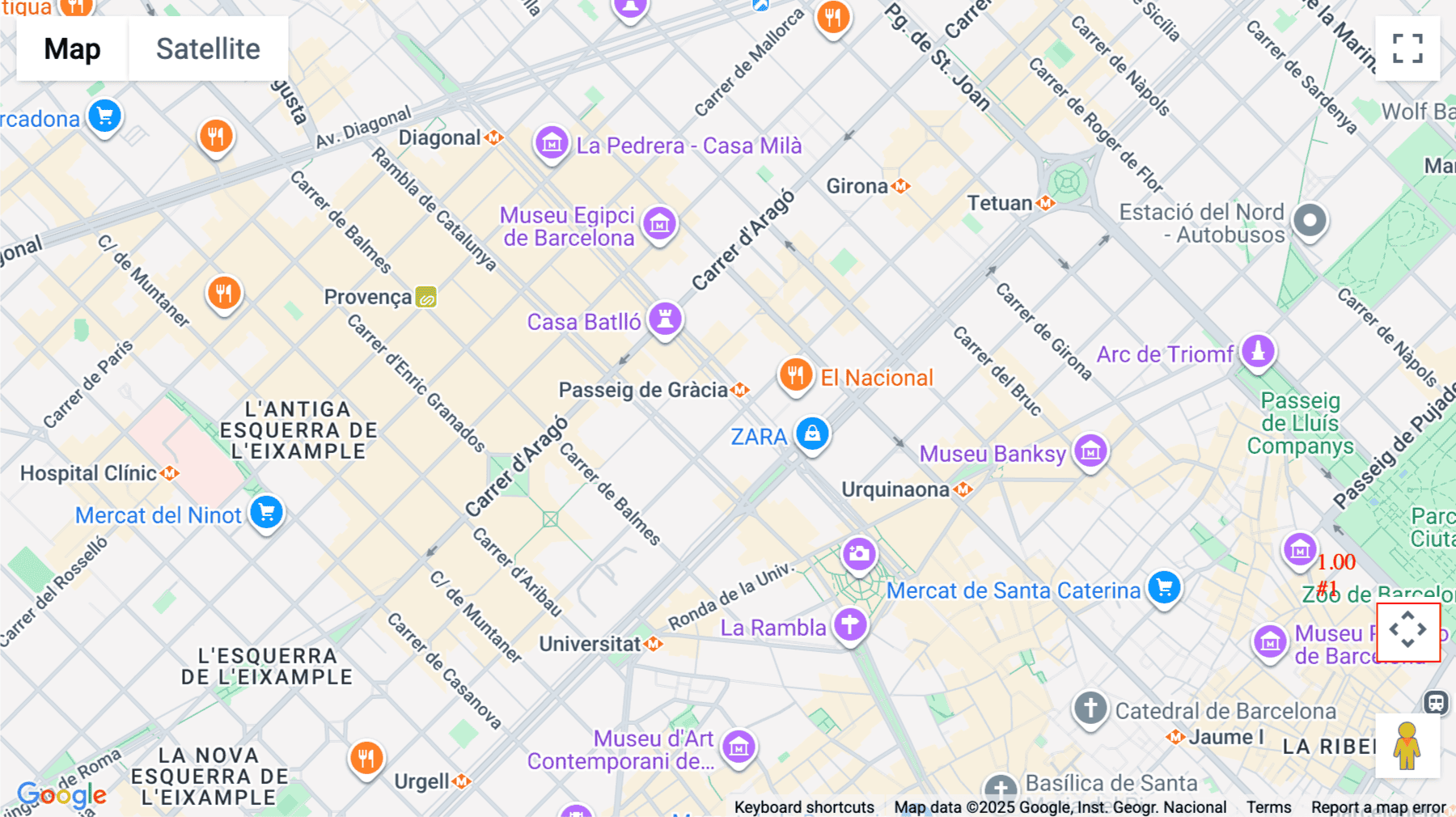 Click for interative map of Paseo de Gracia, 21, 1st floor, Barcelona