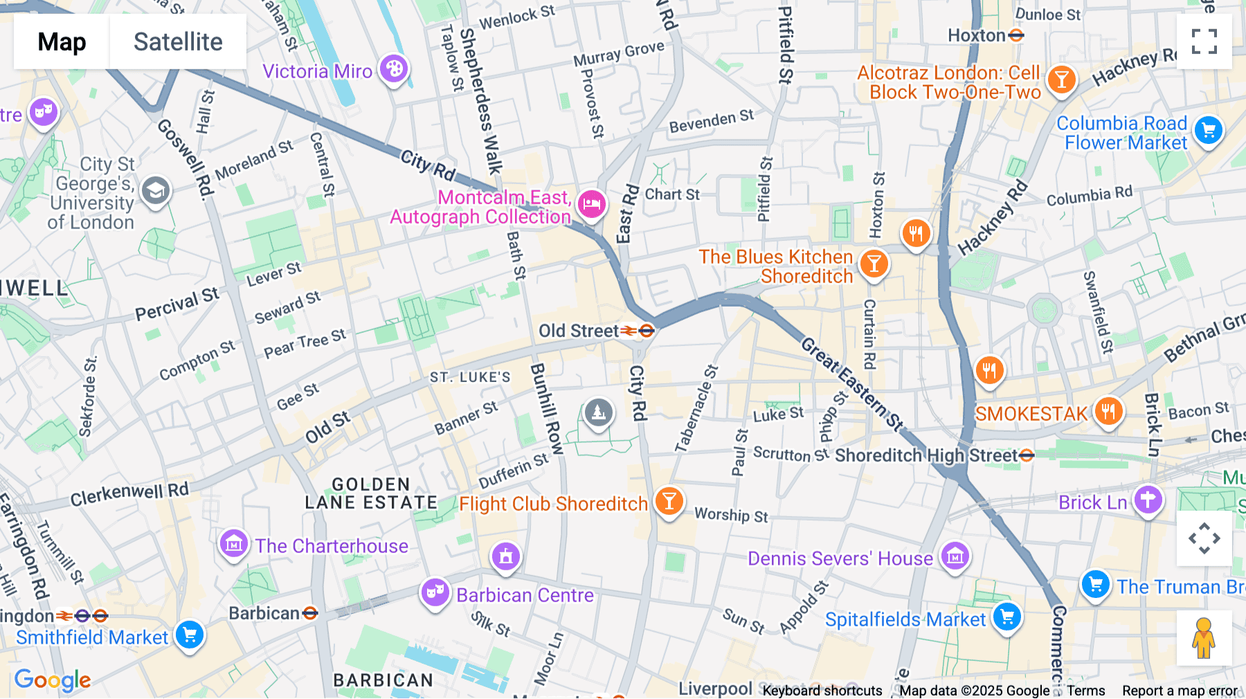 Click for interative map of White Collar Factory 86-100 City Road, London