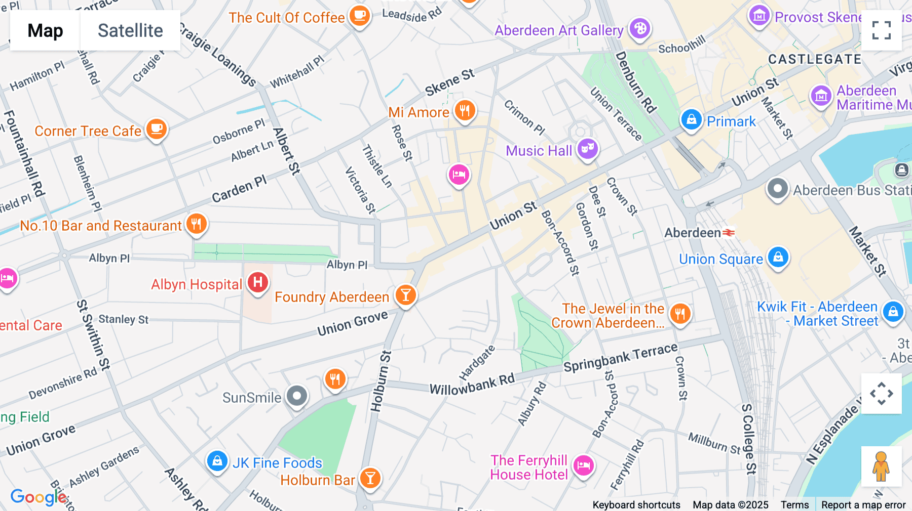 Click for interative map of First and Second Floors, The Silver Fin Building, Union Street, Aberdeen