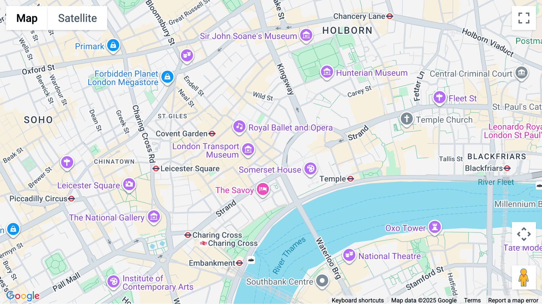 Click for interative map of 42 Tavistock Street, Covent Garden, London