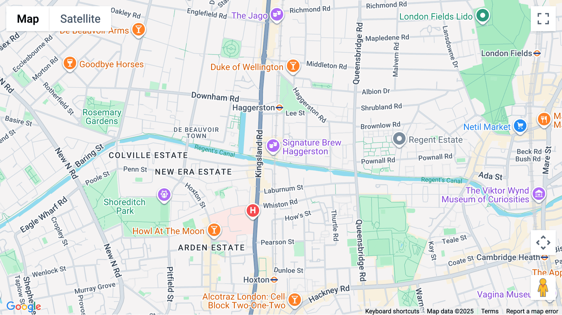 Click for interative map of 3-5 Dunston Road, Haggerston ​, London