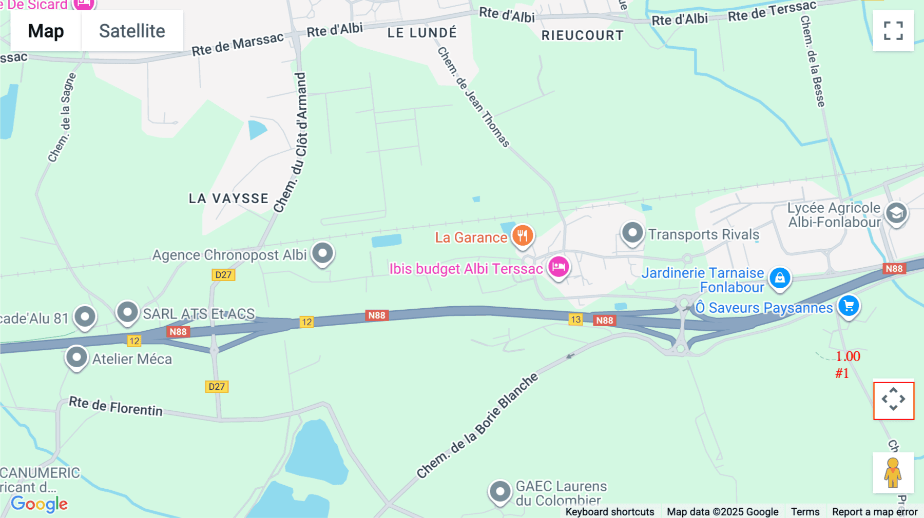 Click for interative map of Albipôle Zone, 8 Avenue de la Martelle, Terssac