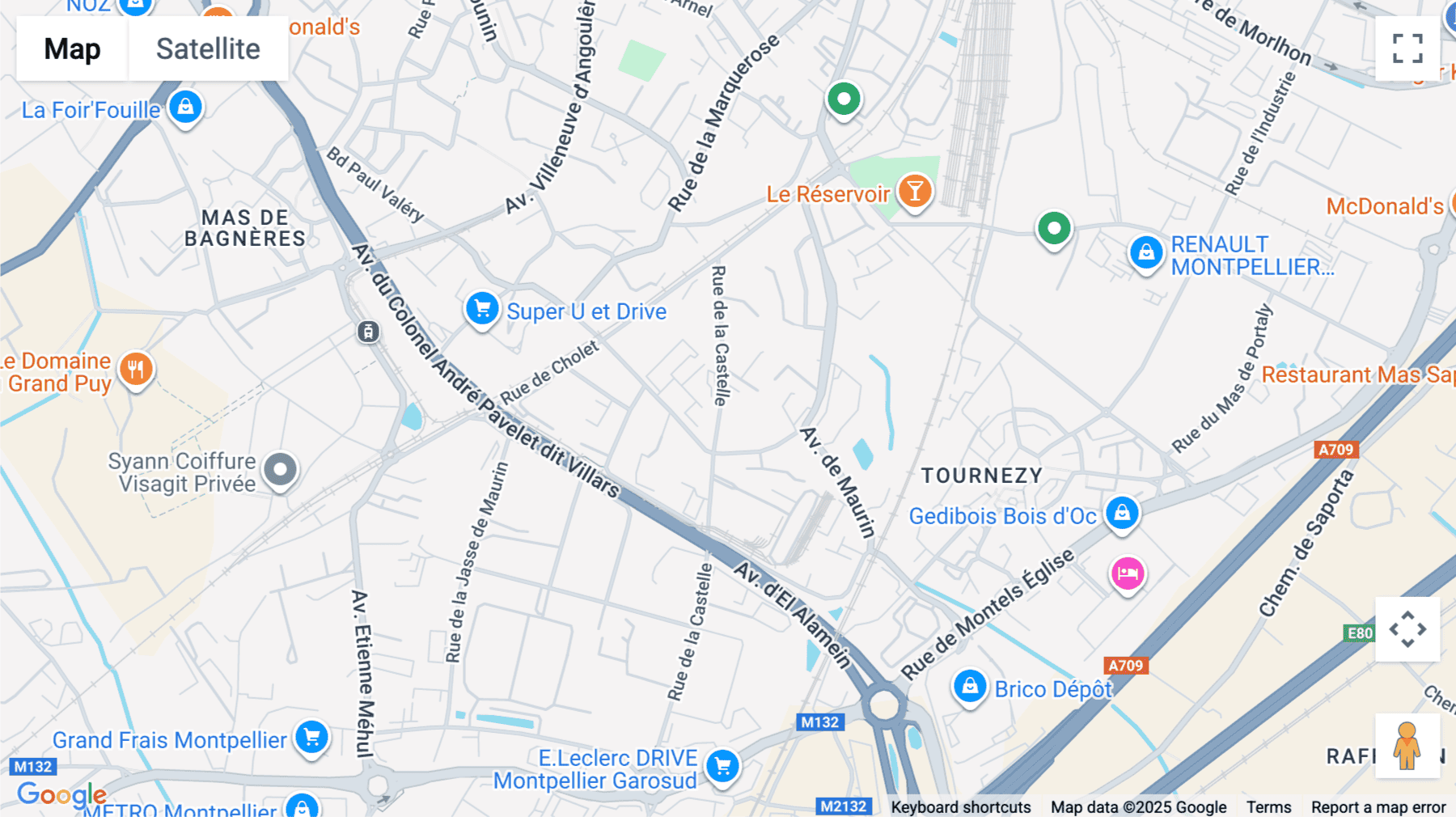 Click for interative map of Montpellier, 543 rue de la Castelle, Montpellier