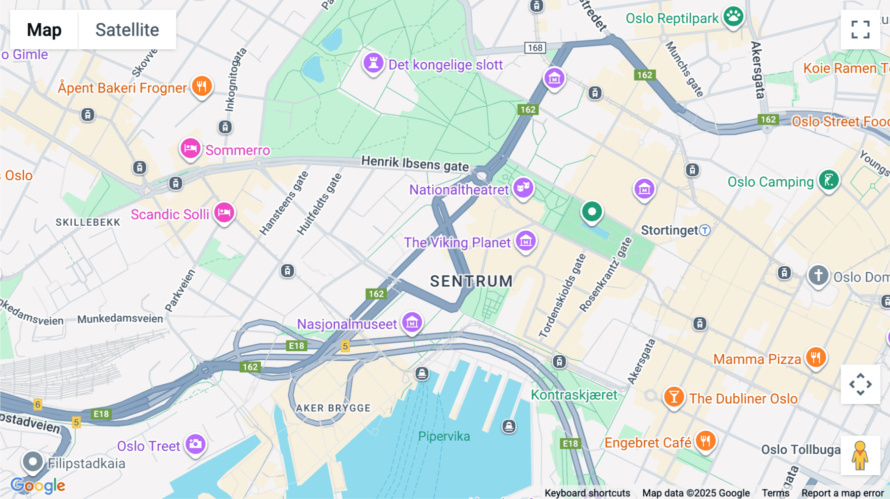 Click for interative map of Haakon VII's gate 6, Oslo
