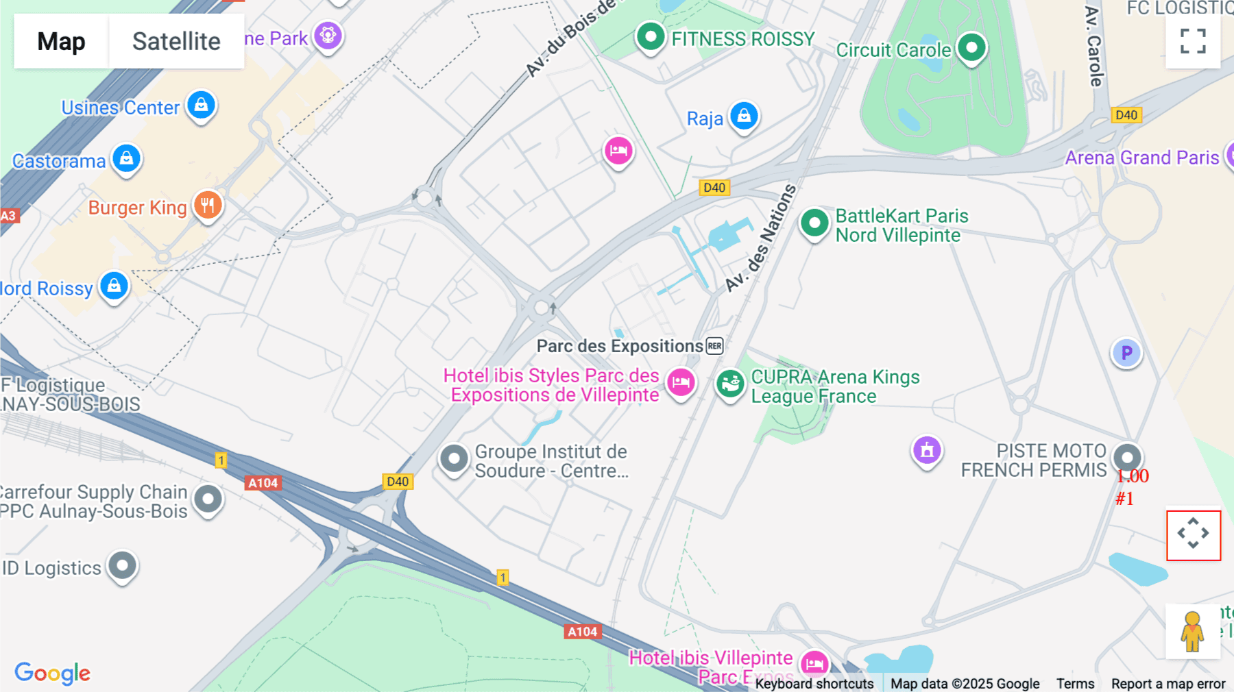 Click for interative map of 18 Place des Nympheas, Villepinte, Paris