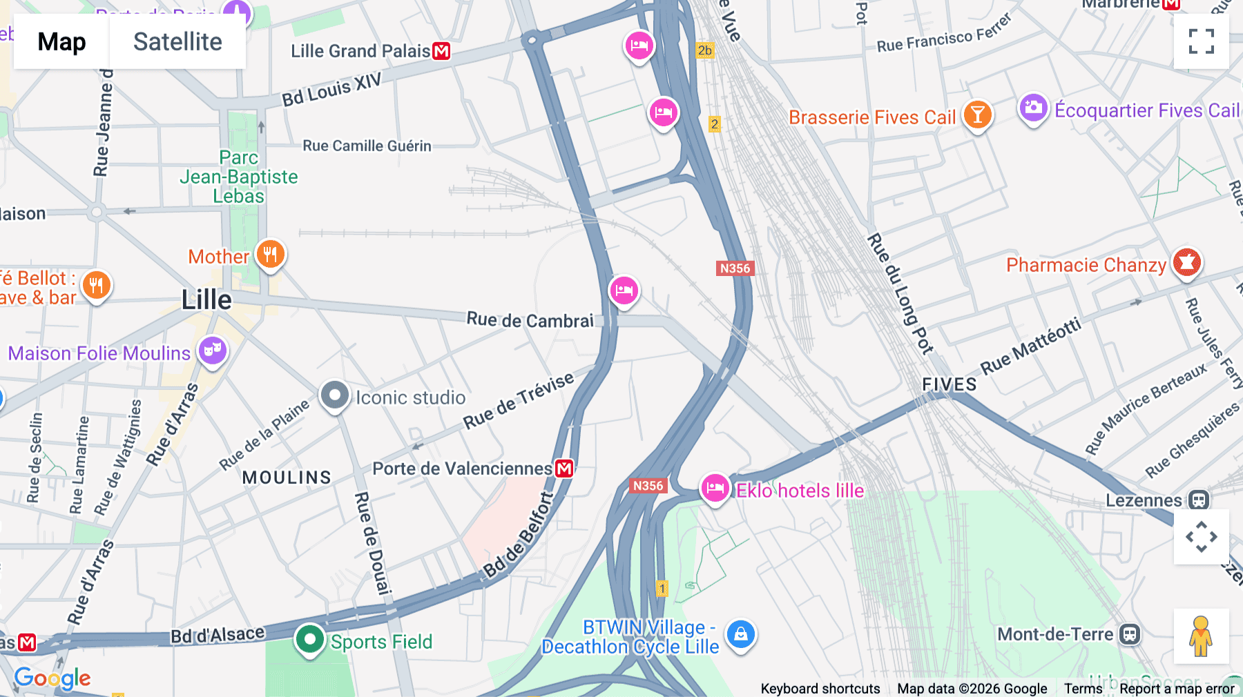 Click for interative map of 3 Boulevard de Belfort, 1st Floor, Lille