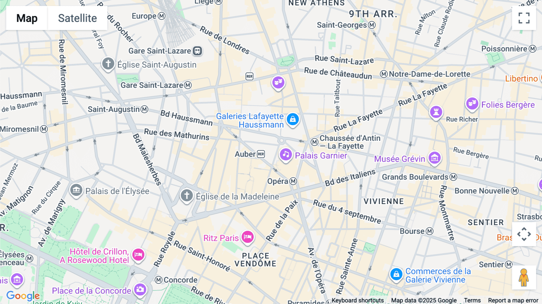 Click for interative map of 15-17 Rue Scribe, Paris