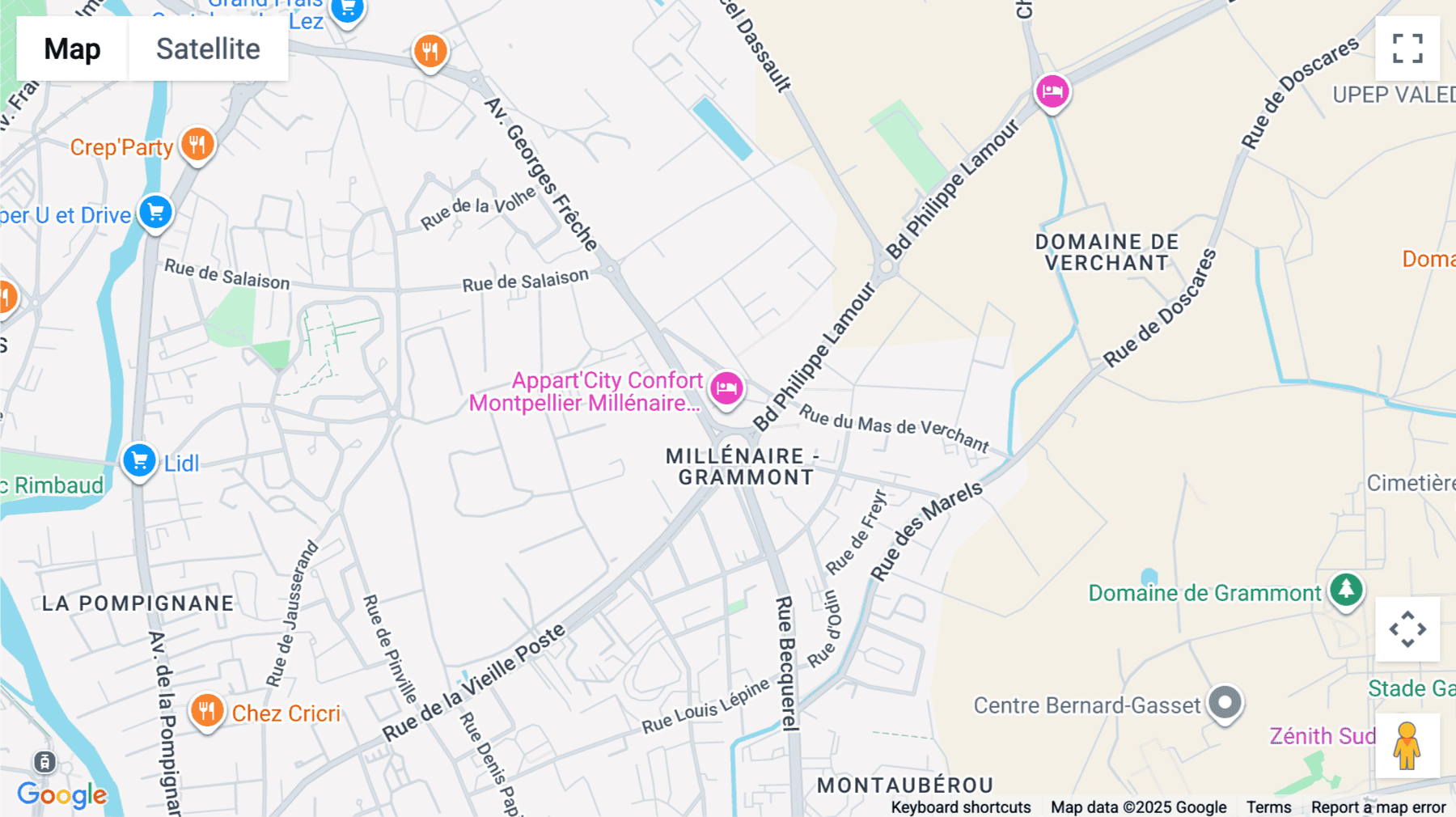 Click for interative map of 418 Rue du Mas de Verchant, Montpellier