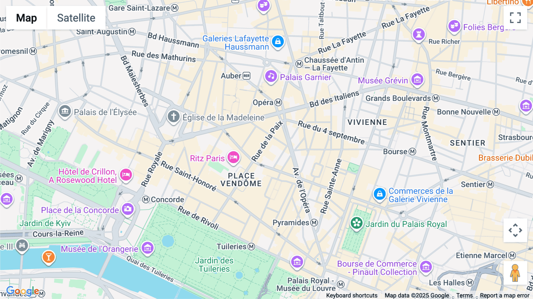 Click for interative map of 10 Rue de la Paix, Paris