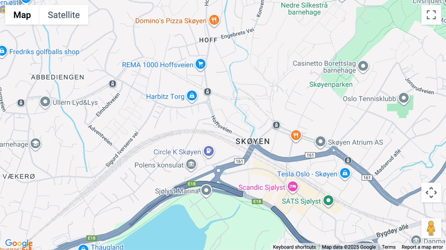 Click for interative map of Hoffsveien 1, Oslo