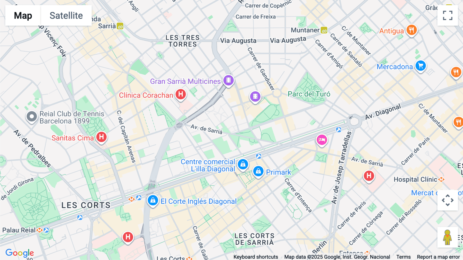 Click for interative map of Avenida Sarrià 102-106, 08017 Barcelona, Barcelona