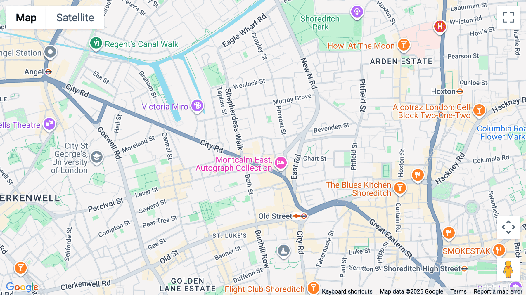 Click for interative map of Westland Place, N1 7LP, London
