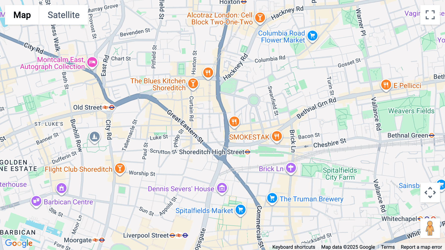 Click for interative map of 189-190 Shoreditch High Street, Shoreditch, London