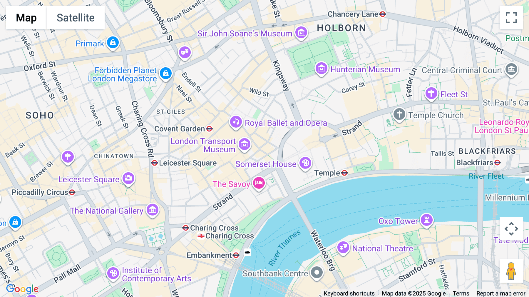 Click for interative map of 34 Tavistock Street, Covent Garden, London