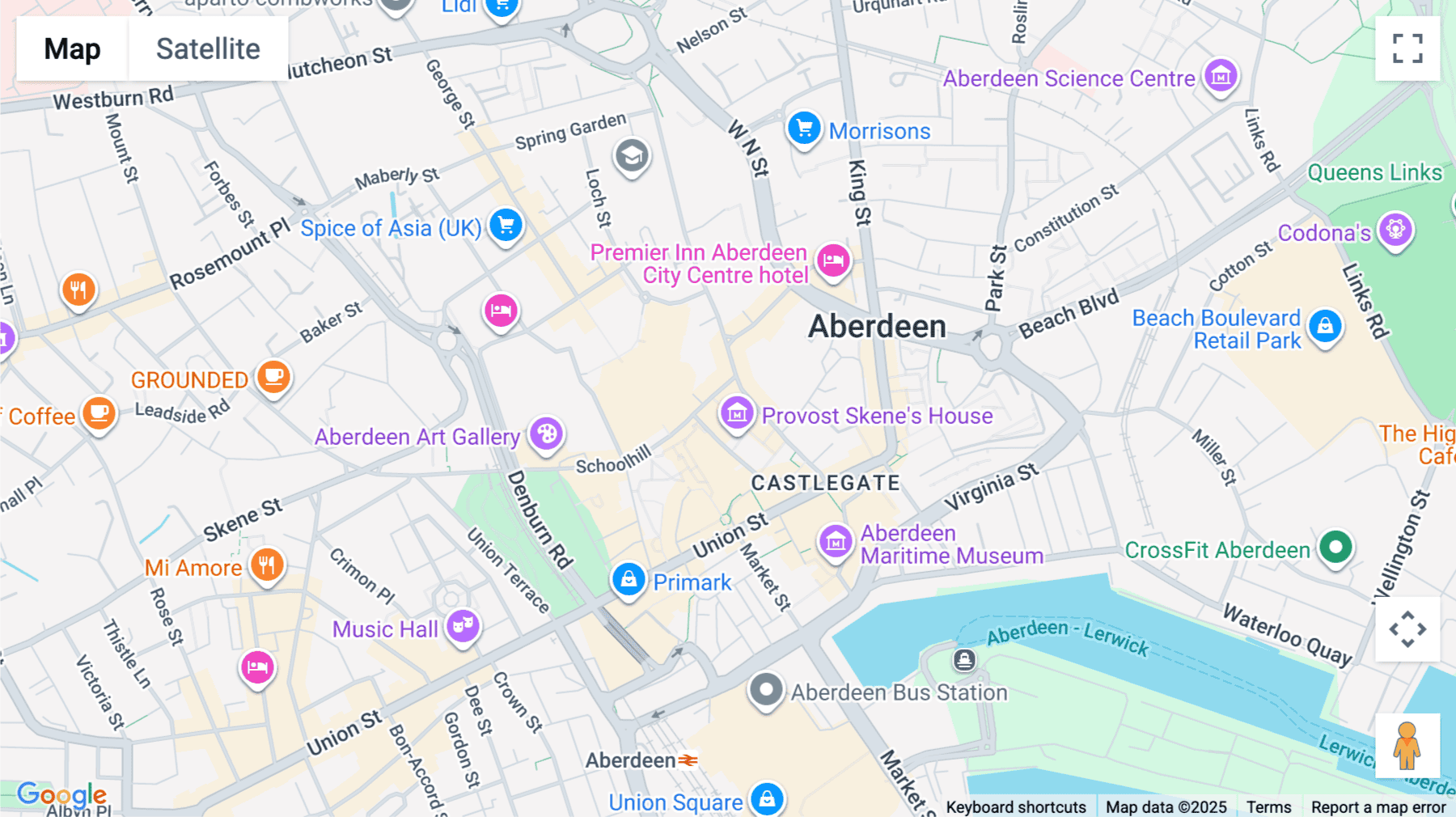 Click for interative map of 1 MARISCHAL SQUARE, BROAD STREET, ABERDEEN, Aberdeen