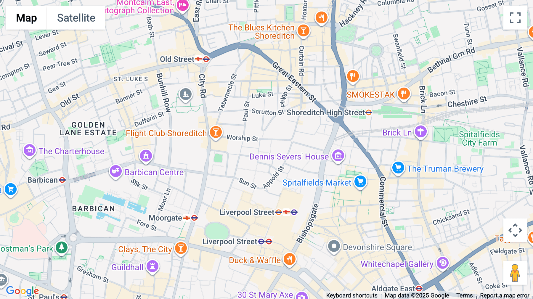 Click for interative map of 1 Finsbury Market, London, EC2A 2BN, London