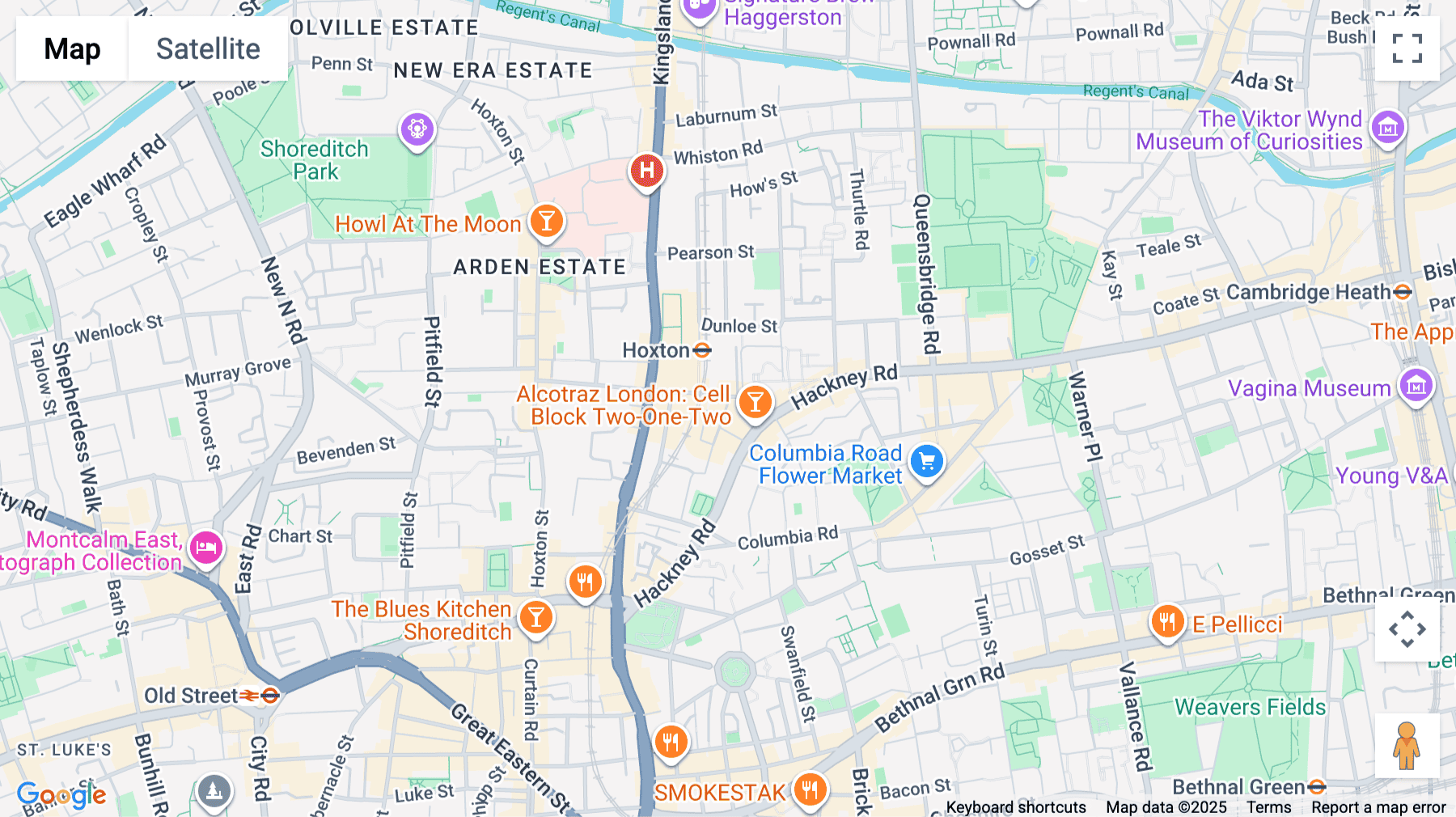 Click for interative map of 37 Cremer Street, Hoxton, E2 8HD, London