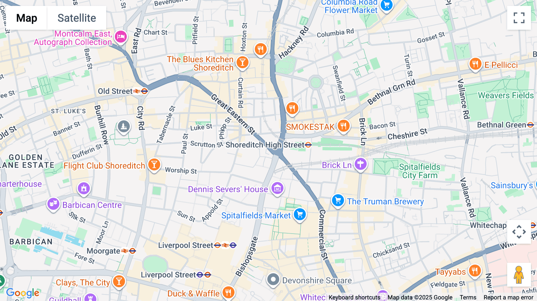 Click for interative map of Arnold House, 21-33 Great Eastern Street, Shoreditch, London, London