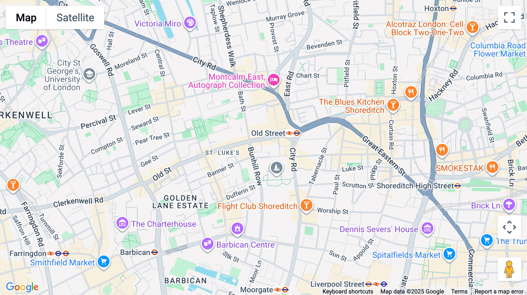Click for interative map of 50 Featherstone St, London, London
