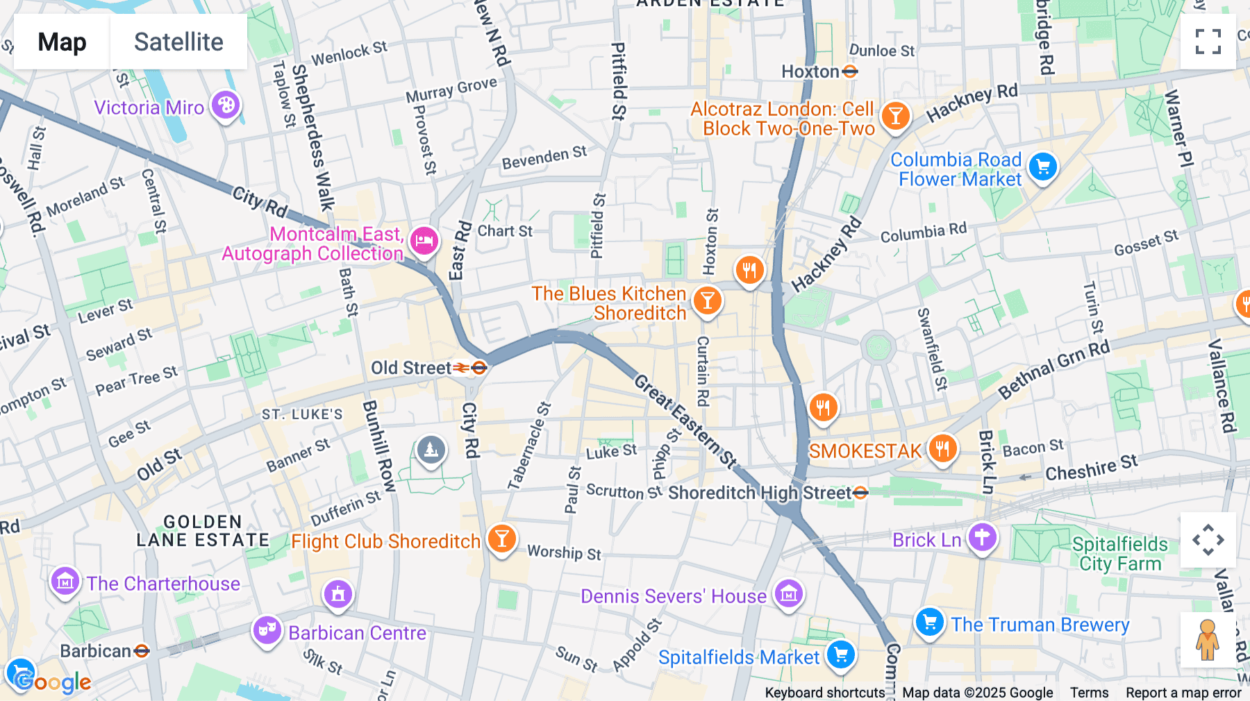 Click for interative map of 80 Great Eastern Street, London