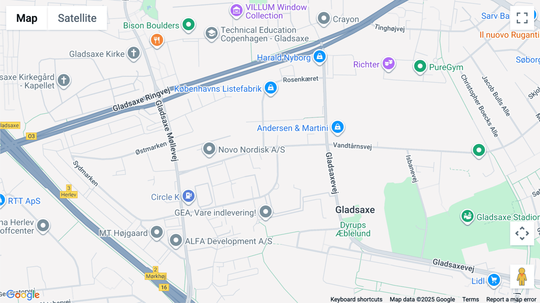 Click for interative map of Vandtårndsvej 77, Søborg, Copenhagen