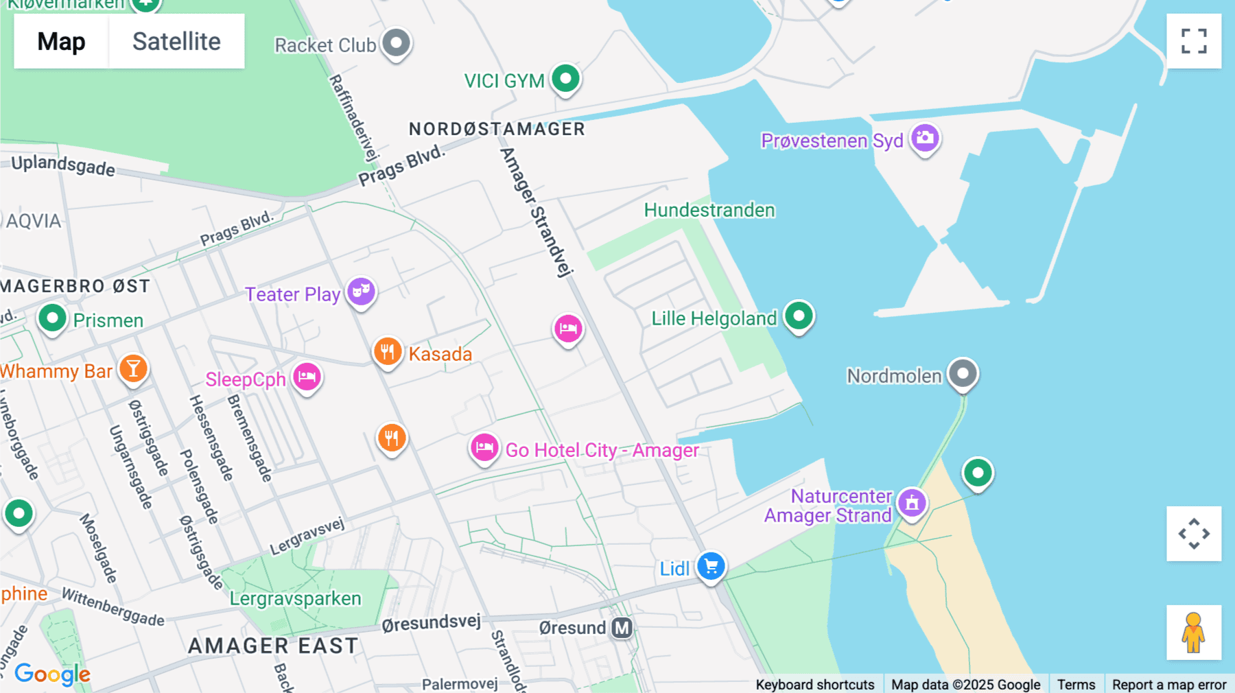 Click for interative map of Amager Strandvej 60, Copenhagen