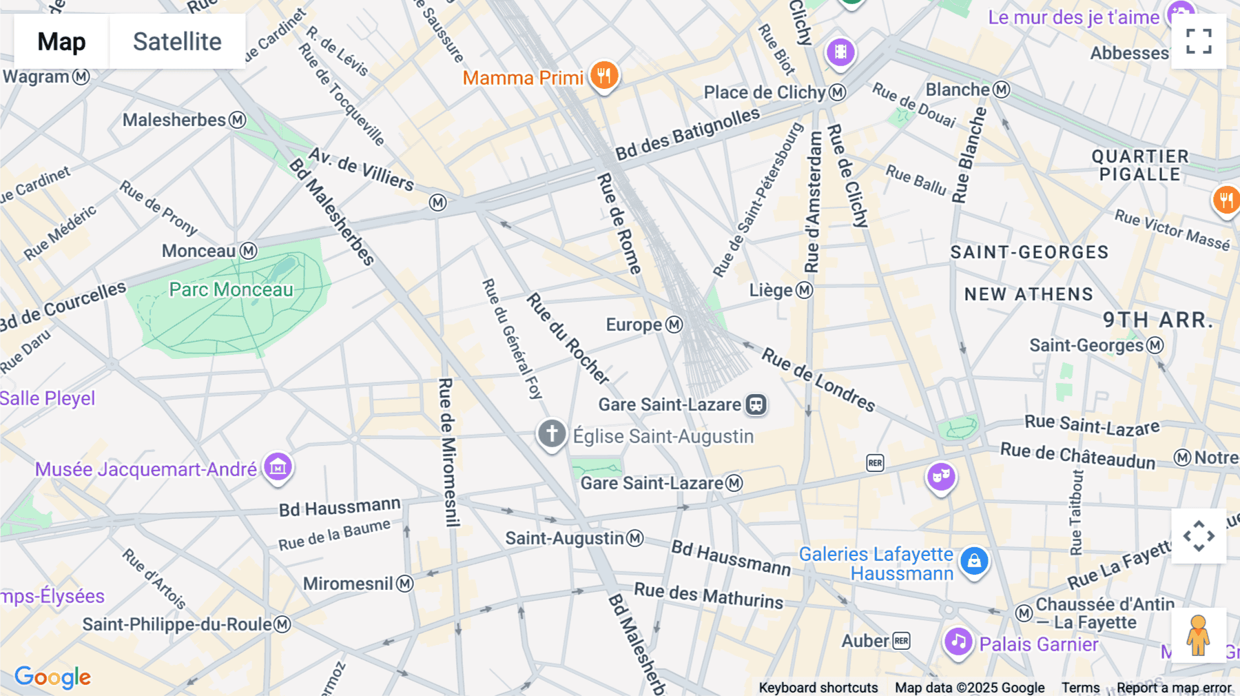 Click for interative map of 7 Rue de Madrid, Paris