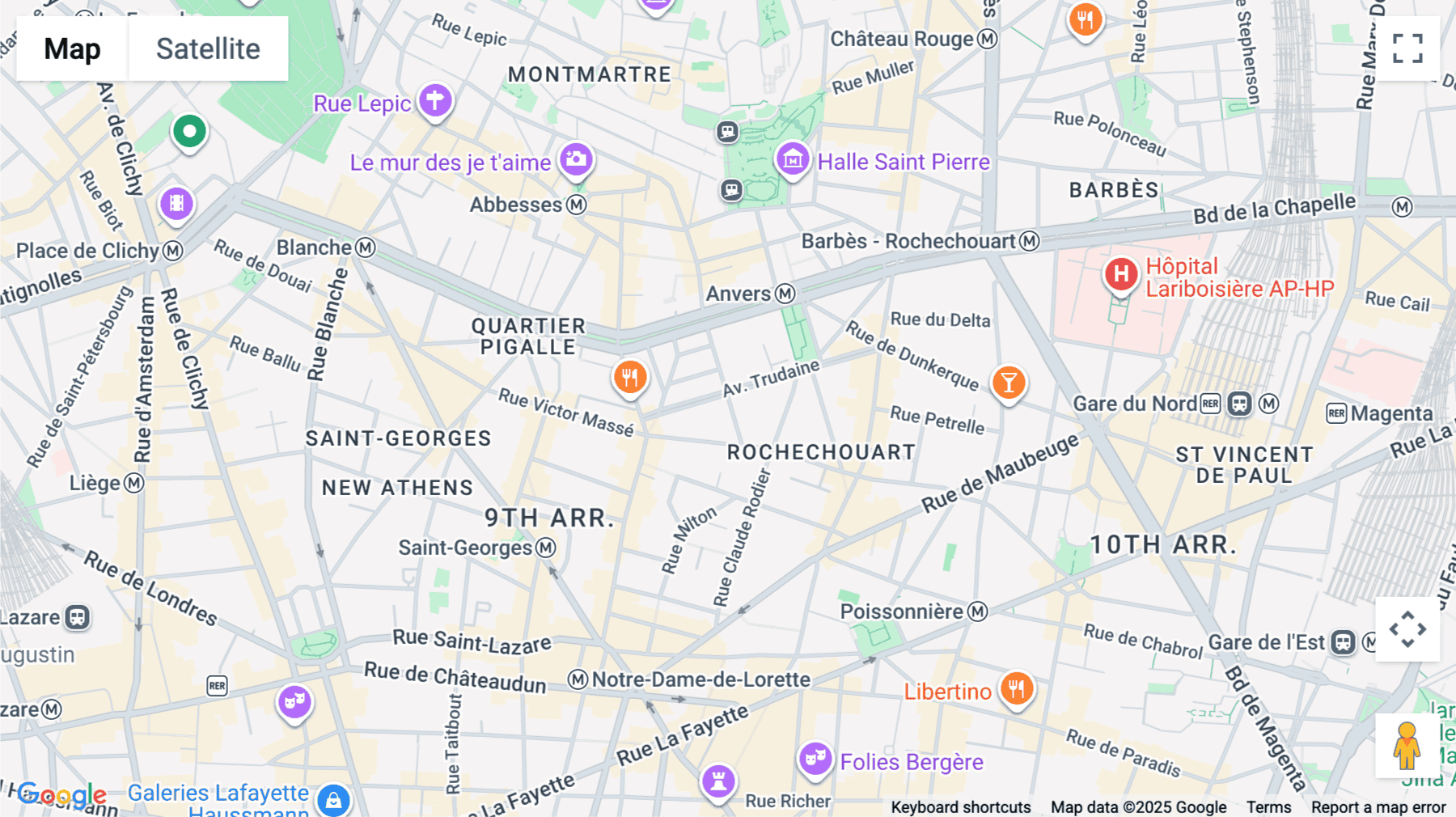 Click for interative map of 37 Avenue Trudaine, Paris