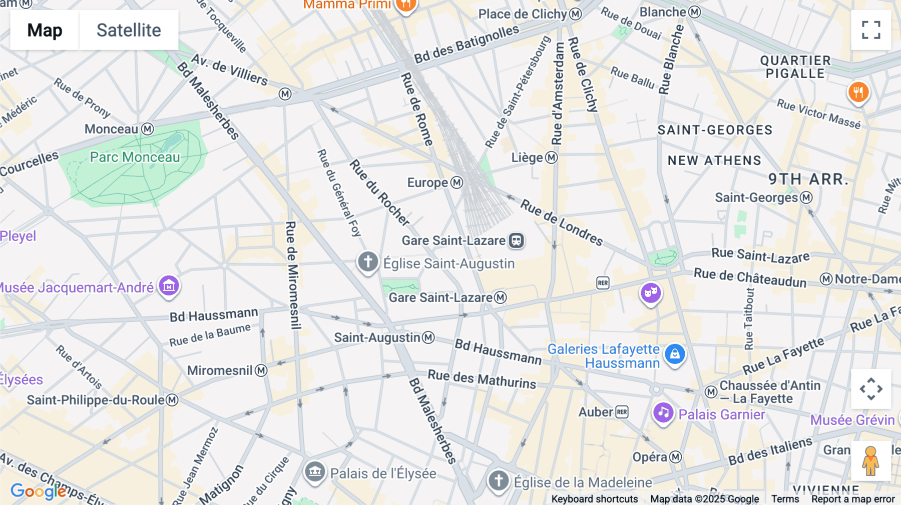 Click for interative map of 3 rue de Stockholm, Paris