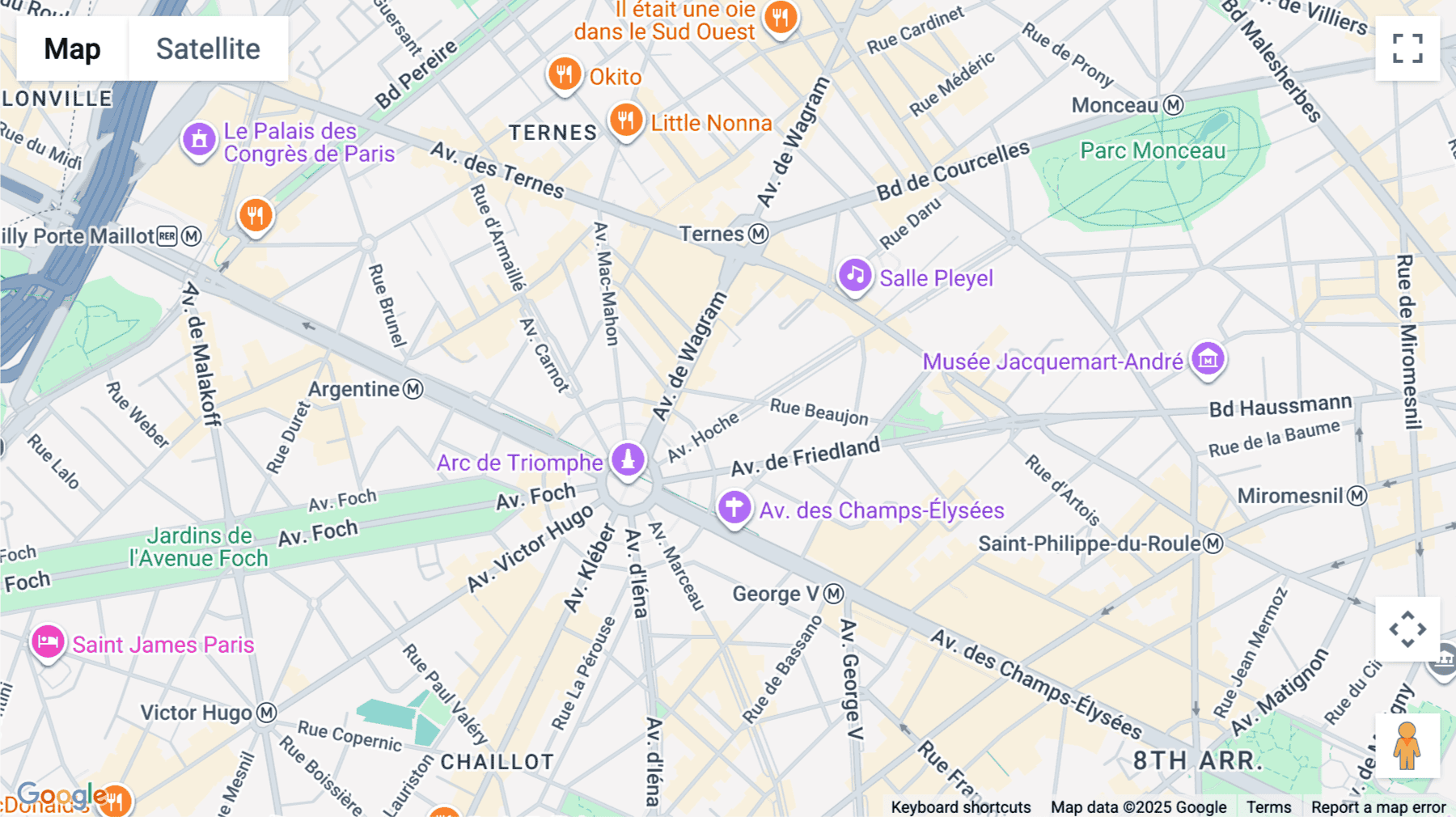 Click for interative map of 54/56 avenue Hoche, Paris