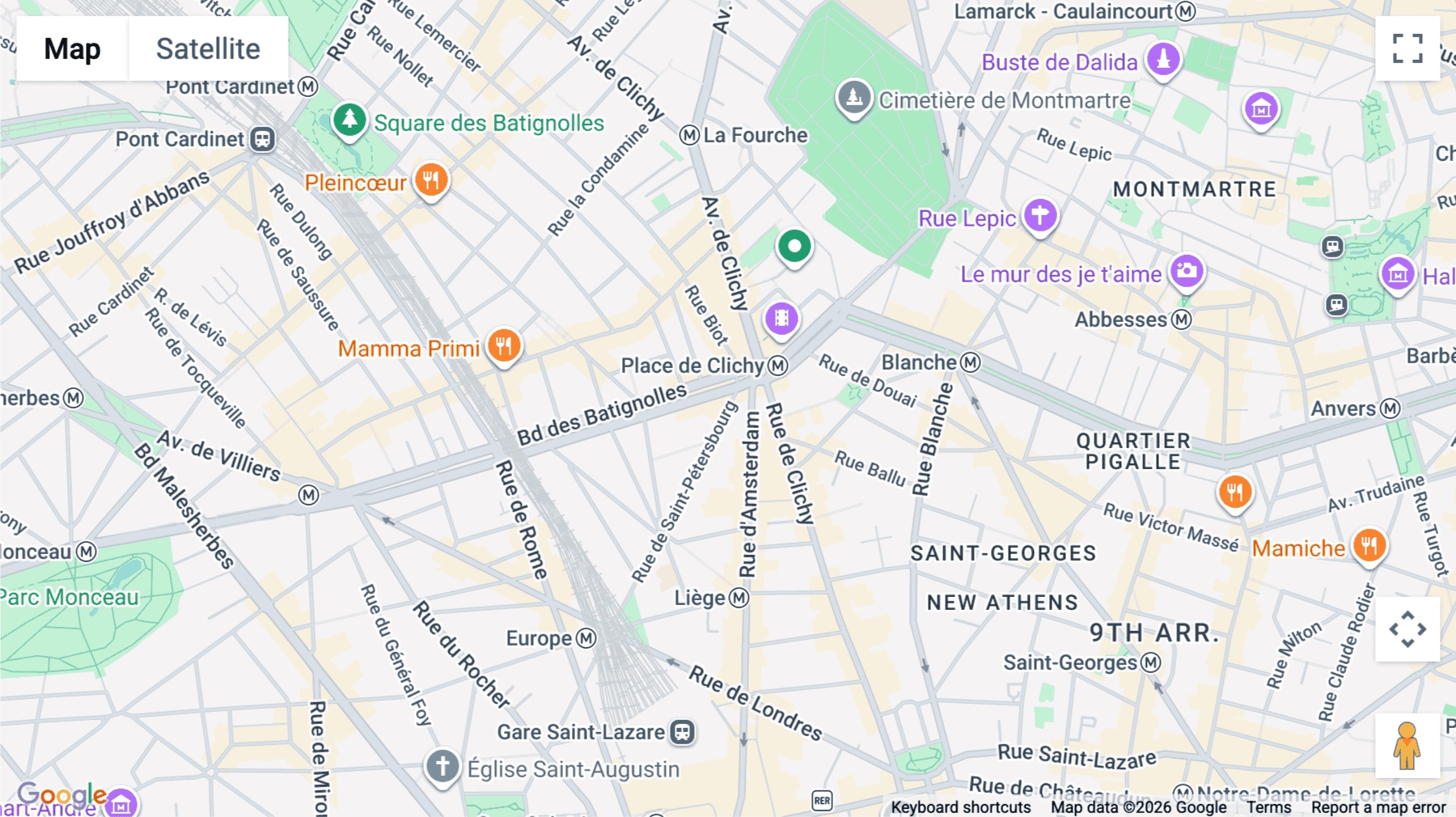 Click for interative map of 36 Rue de Saint-Pétersbourg, Paris