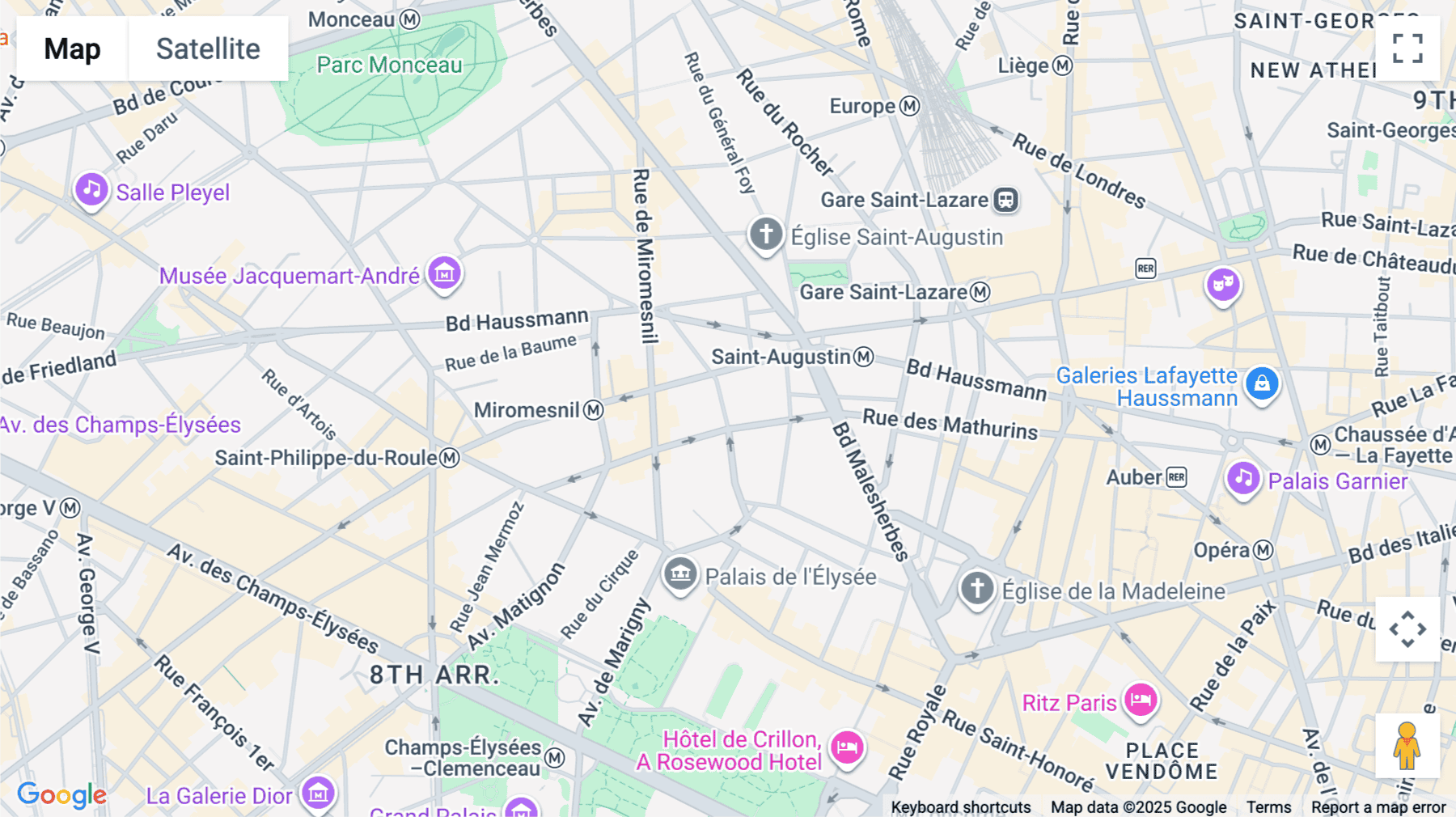 Click for interative map of 24 rue Cambaceres, Paris