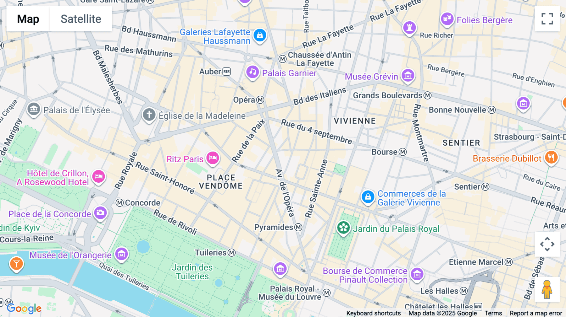 Click for interative map of 32 Avenue de l'Opéra, Paris
