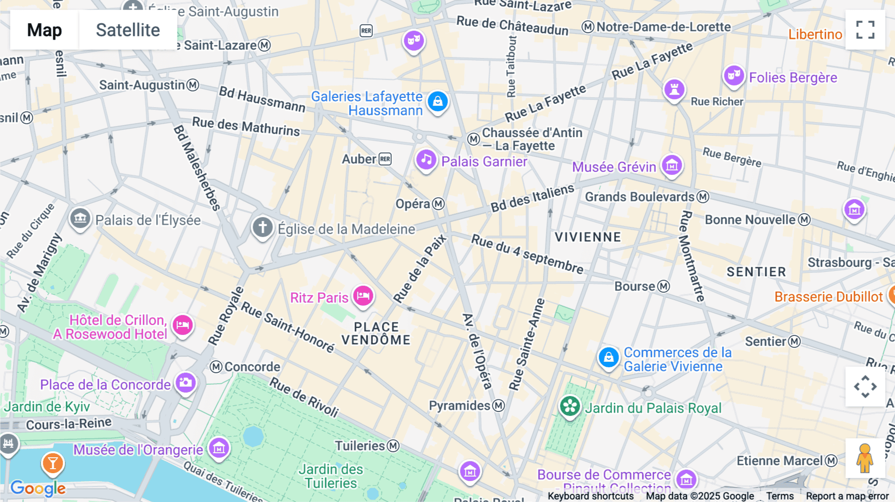 Click for interative map of 47 avenue de l'Opéra, Paris
