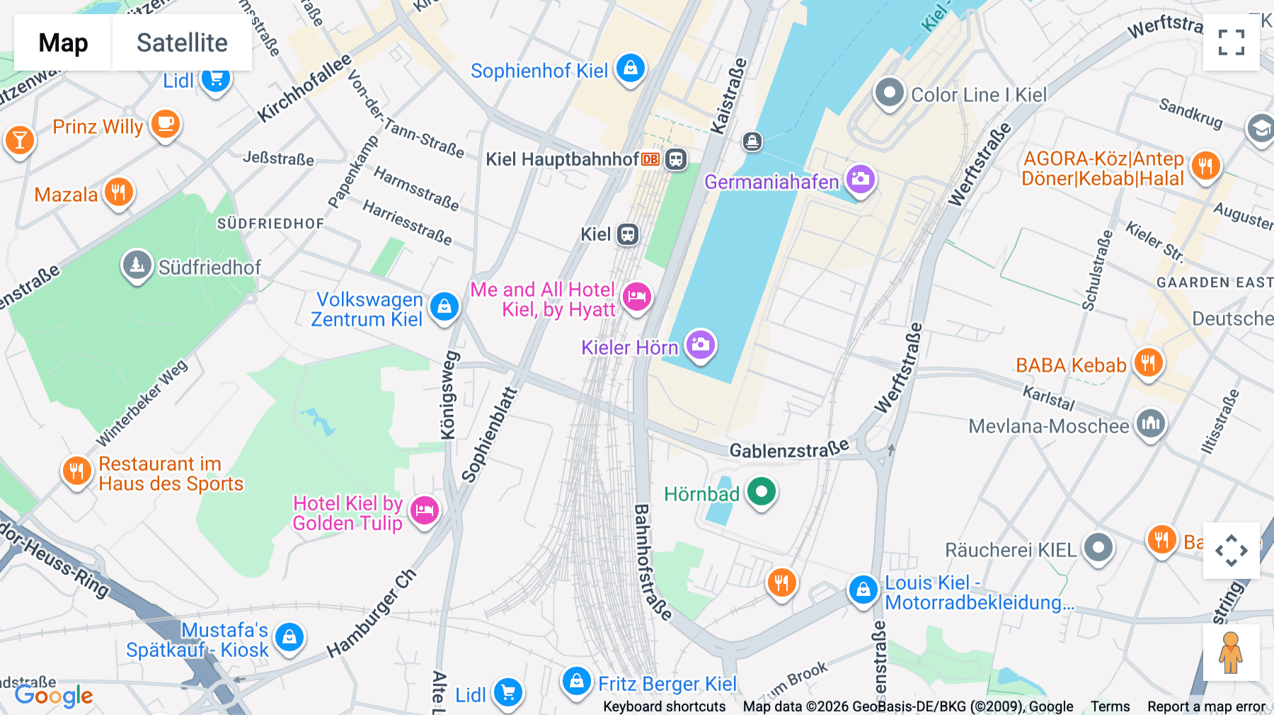 Click for interative map of Kaistrasse 90, Kiel