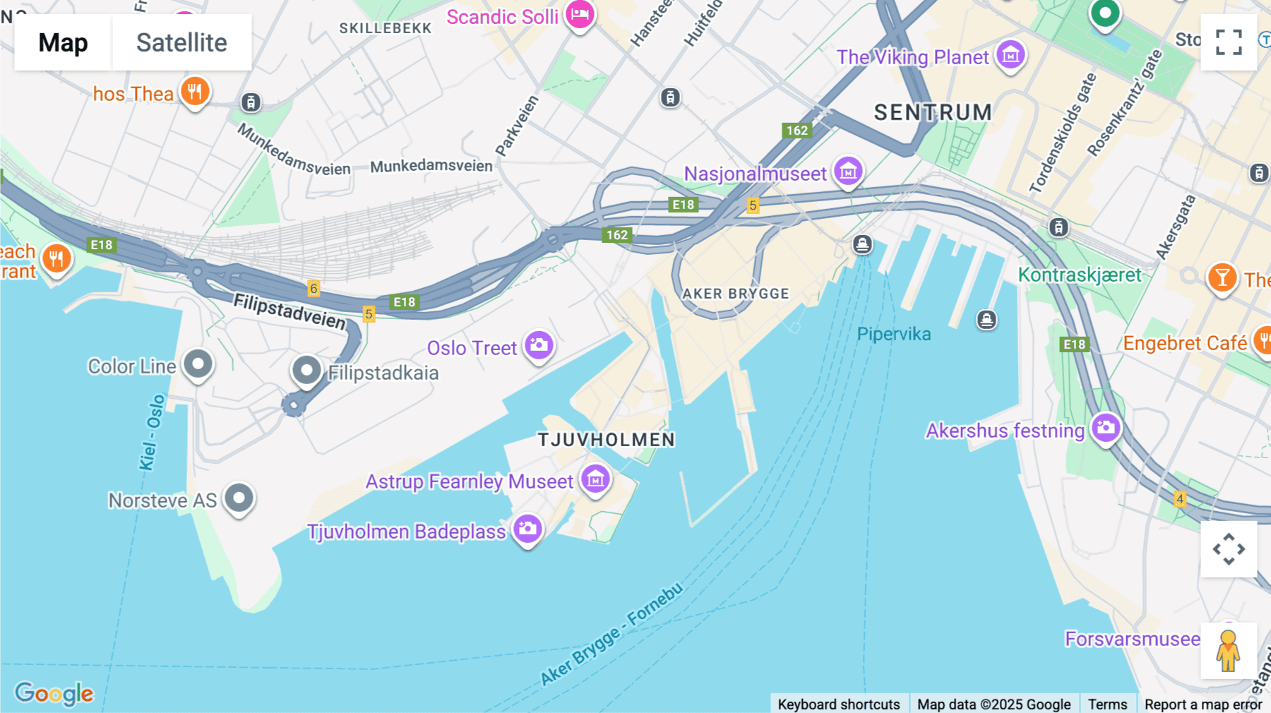 Click for interative map of Tjuvholmen Alle 1-5, Oslo, Oslo