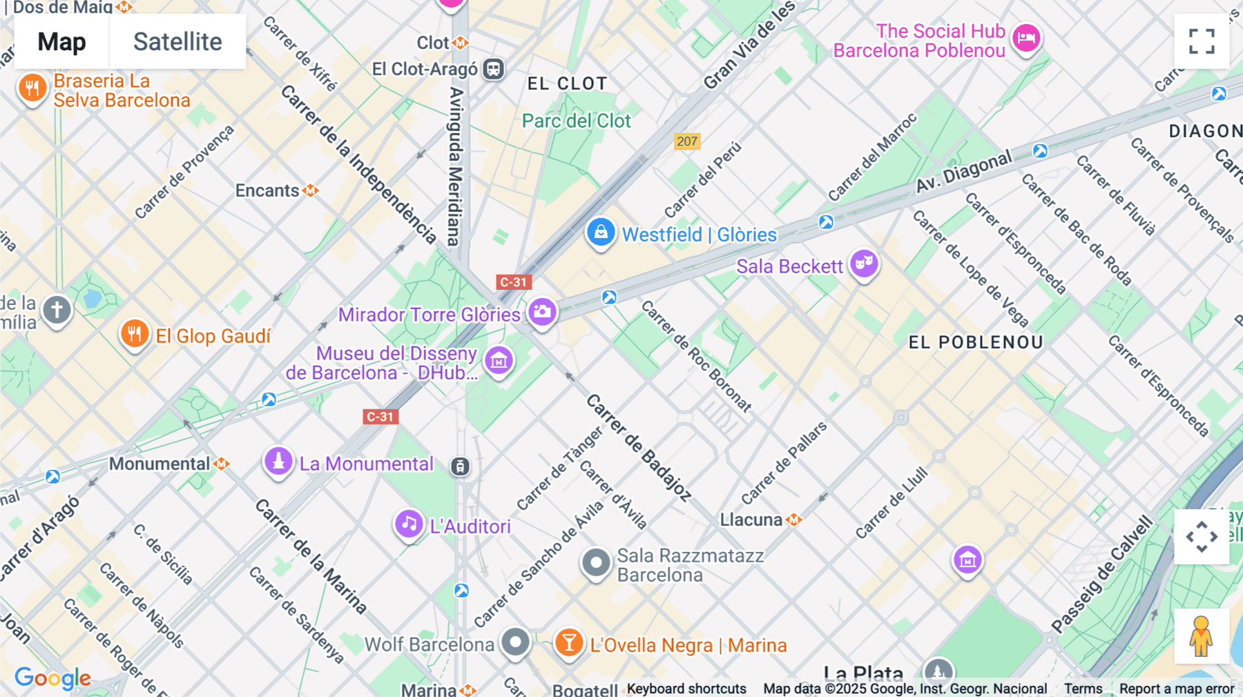 Click for interative map of Utopicus Glòries, Carrer de la Ciutat de Granada 150, Barcelona