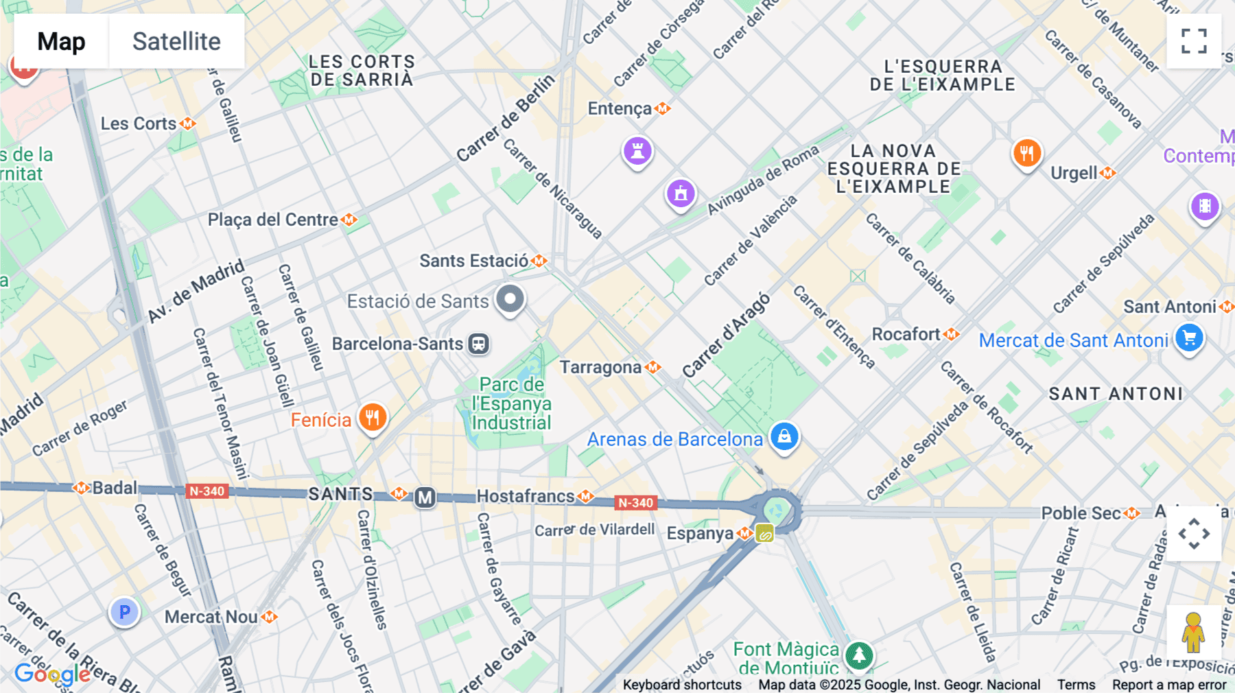 Click for interative map of Carrer Tarragona 161, Barcelona