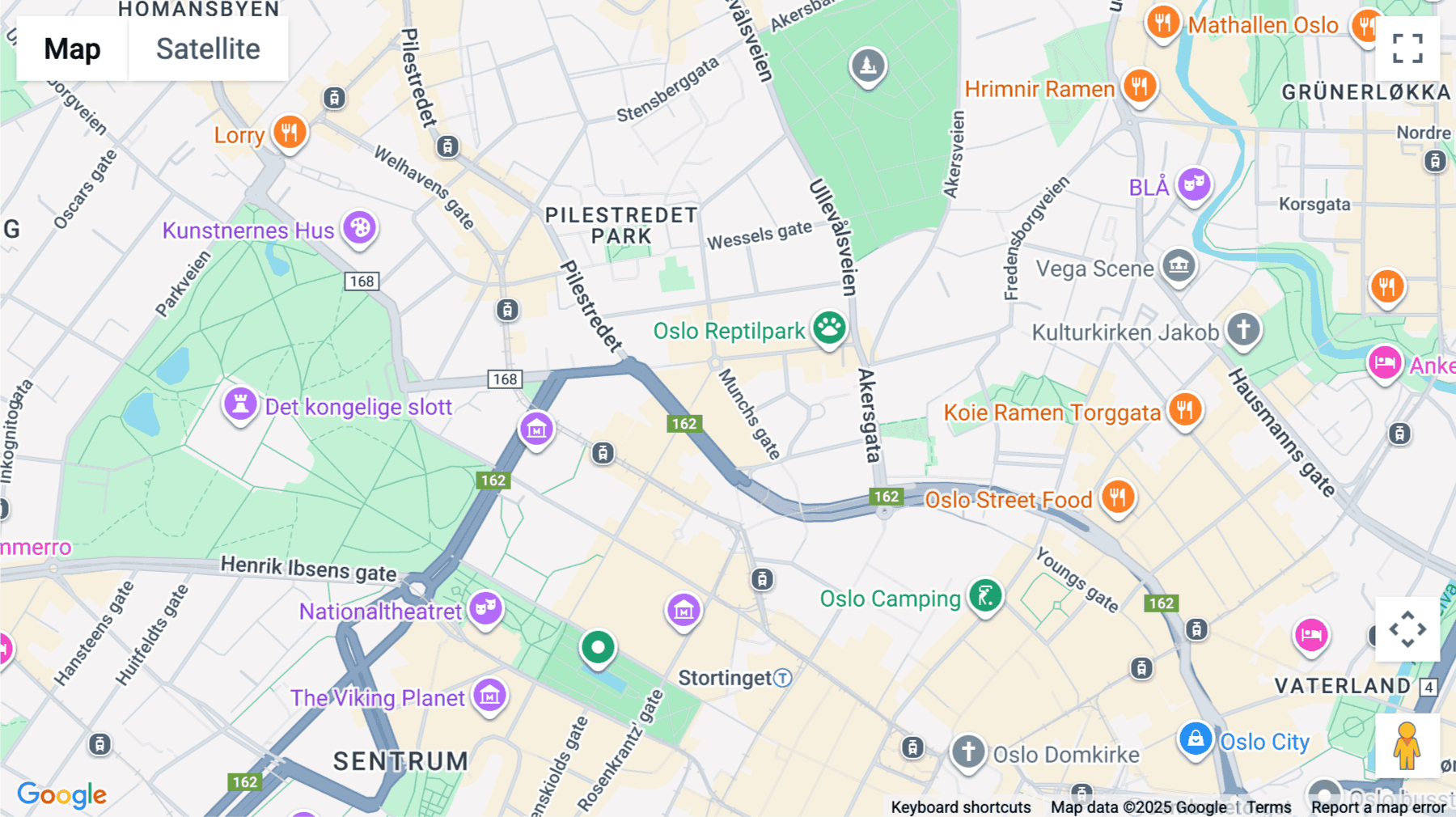 Click for interative map of Universitetsgaten 2, Oslo