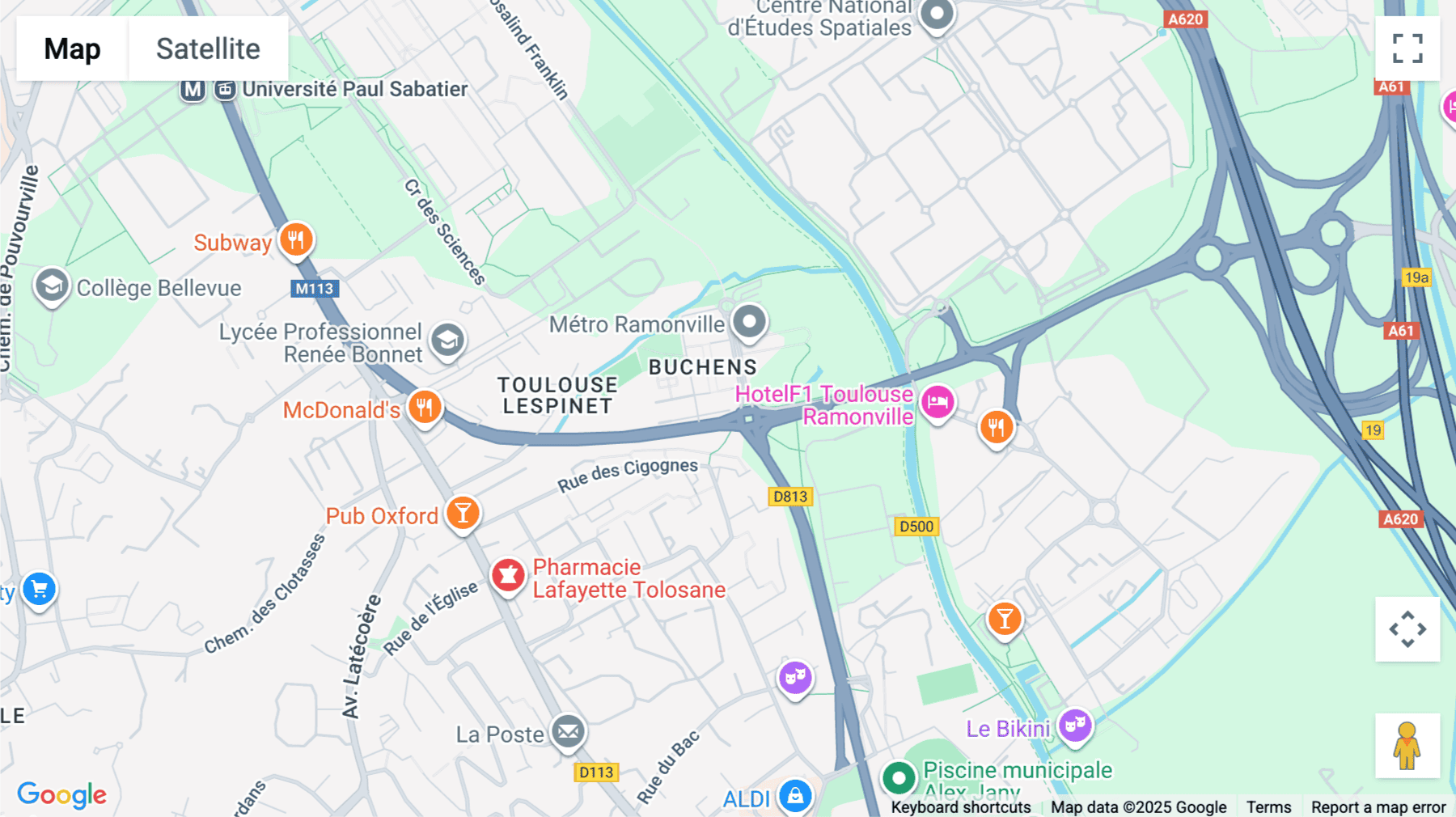 Click for interative map of Avenue Pierre-George Latecoère, Ramonville