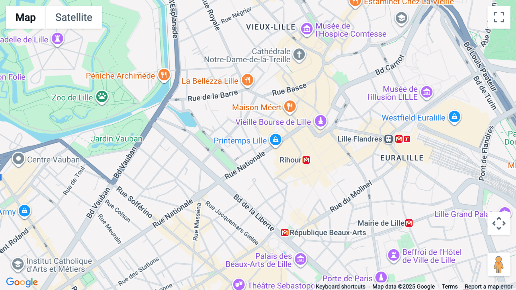 Click for interative map of 68 rue Saint Etienne, Lille