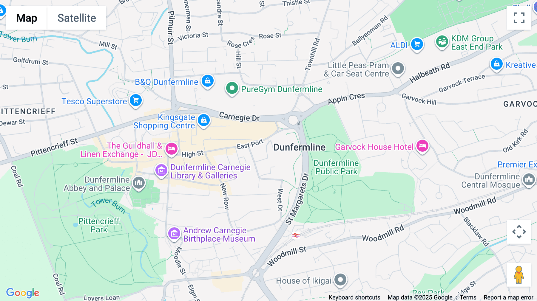 Click for interative map of Hive Work Spaces, Viewfield Terrace, Dunfermline, Dunfermline
