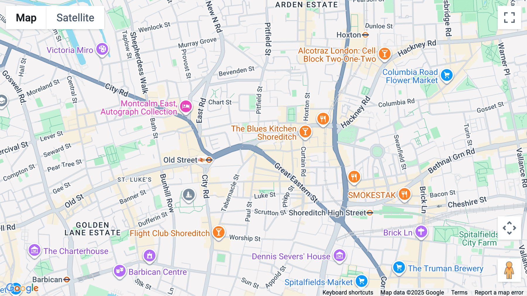 Click for interative map of Rivington House, 82 Great Eastern Street, London