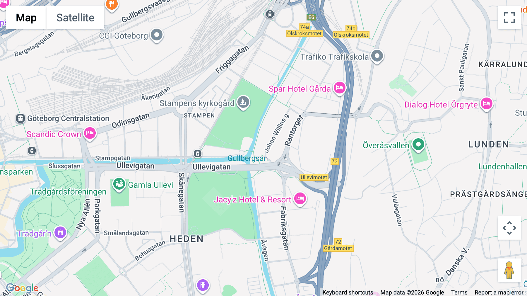 Click for interative map of Johan Willins gata 2-8, Ullevi, Gothenburg