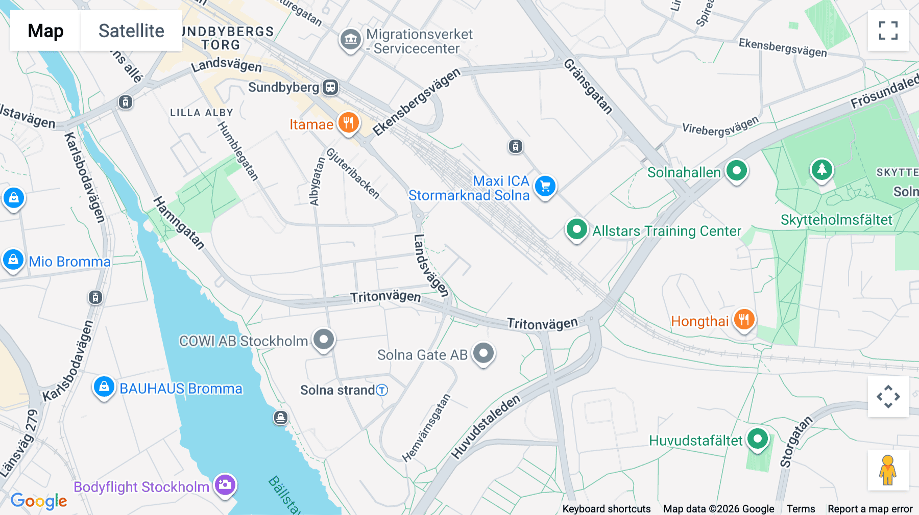 Click for interative map of Elektrogatan 10, Solna