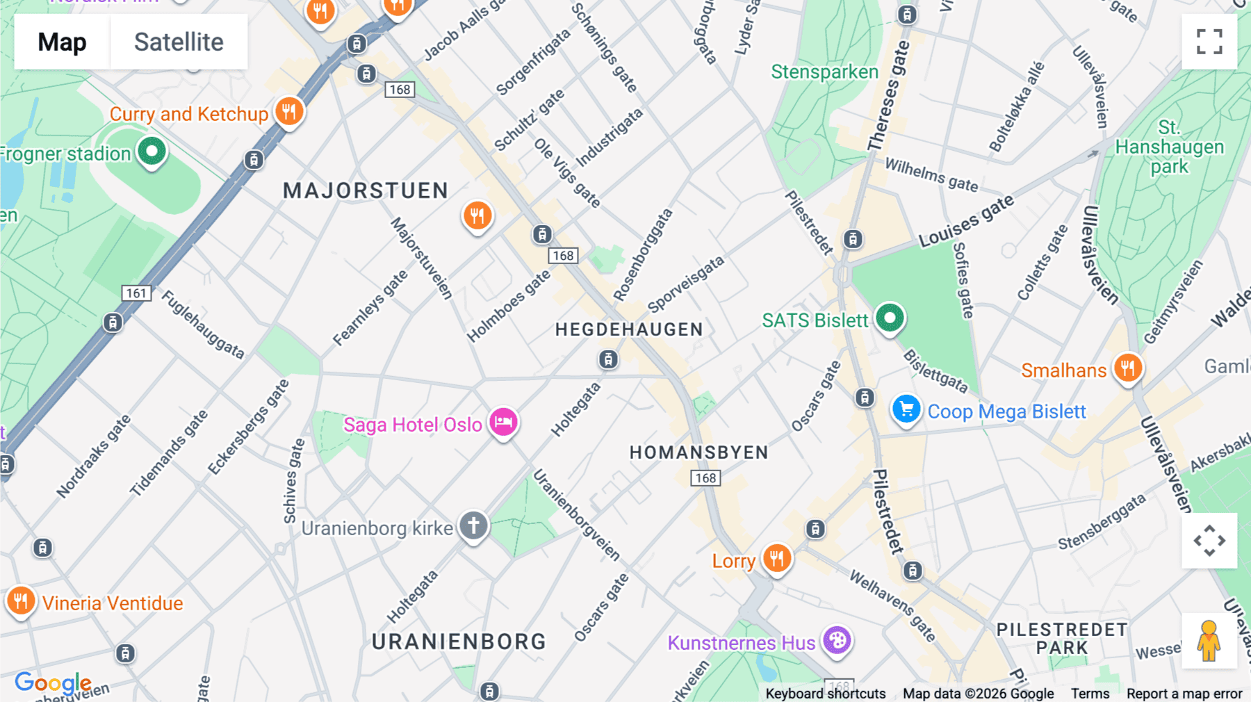 Click for interative map of Bogstadveien 6, Oslo
