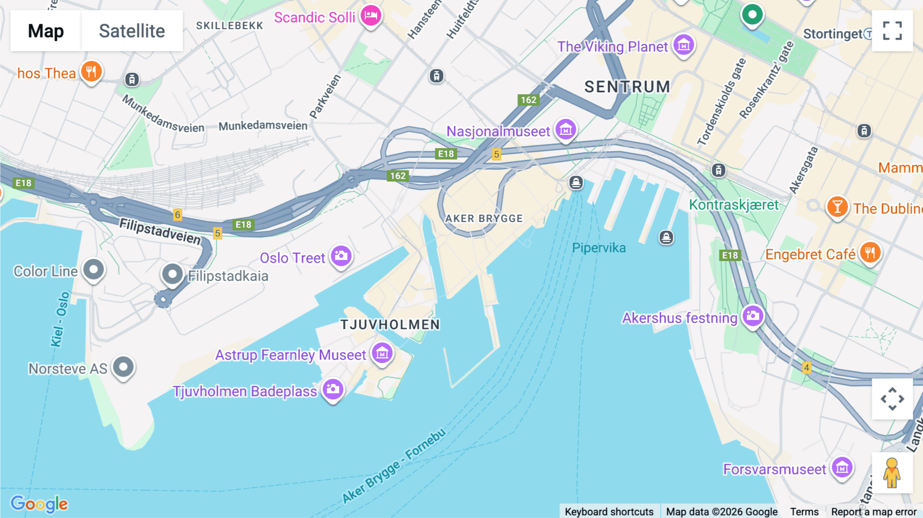Click for interative map of Fjordalleen 16, Aker Brygge, Oslo