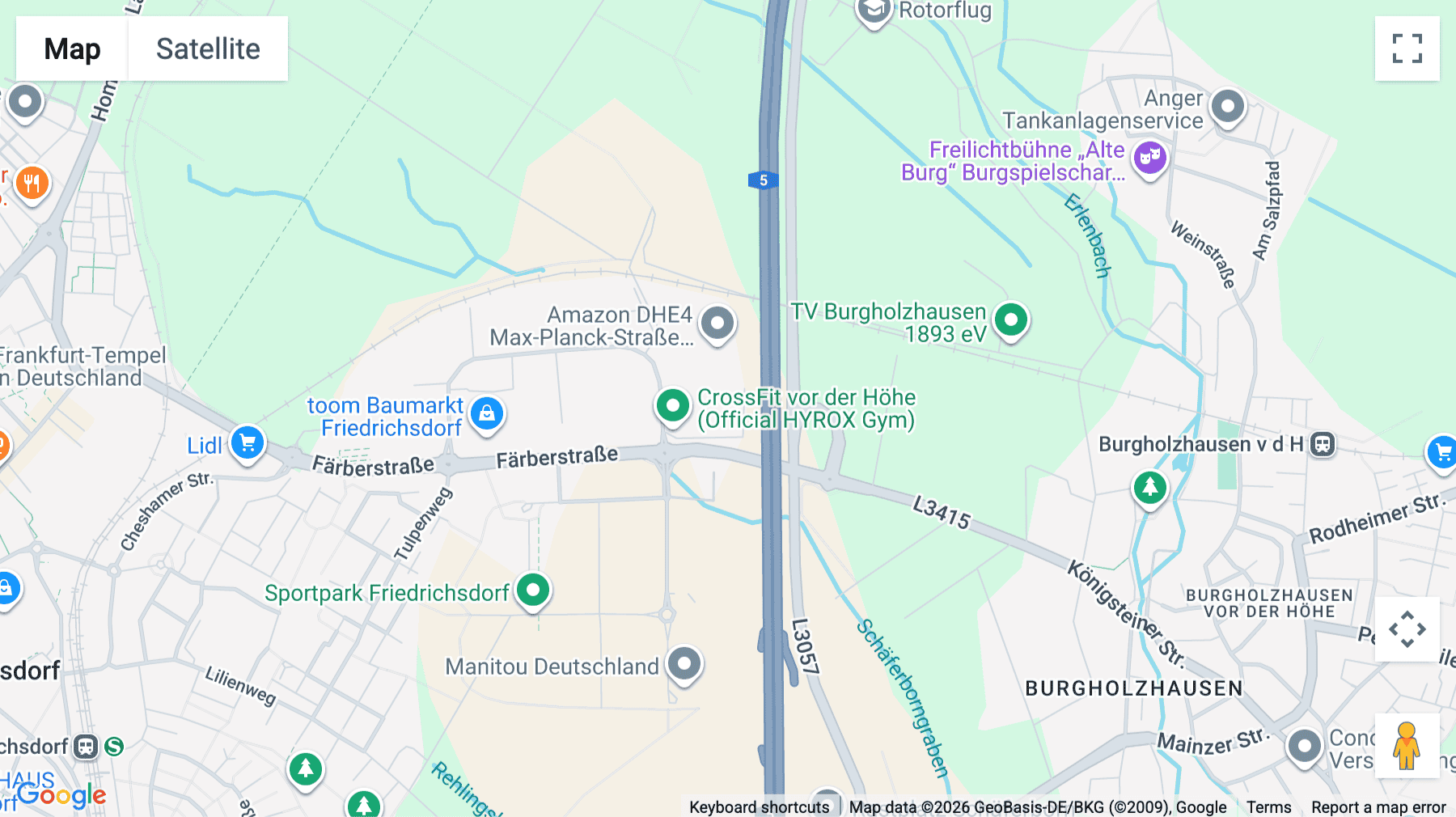 Click for interative map of Max-Planck-Straße 36, Frankfurt